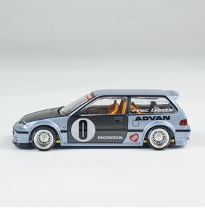 <span class=keywords><strong>MINIGT</strong></span> 1:64 Civic KHMG179 Bleu Alliage d'aluminium Modèle de voiture miniature personnalisé - Product Image 3