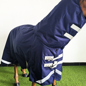 2025 Hotsale professionnel équestre tissu Combo cou bleu cheval feuille tapis pour l'hiver garder au chaud - Product Image 2