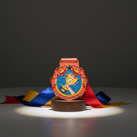 Médailles personnalisées en or et bronze gravées pour enfants, trophées commémoratifs suspendus pour les rencontres sportives de maternelle