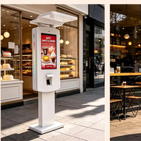 Kiosque de commande automatique extérieur 21,5 pouces, écran LCD numérique de qualité industrielle, affichage multi-touch, luminosité 2500 nits