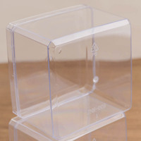 Boîte à gâteau carrée transparente jetable en plastique PS personnalisée JNH-009 avec laminage brillant pour biscuits, bonbons et aliments