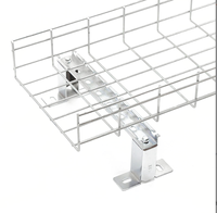 Plateau à câbles en treillis métallique pré-galvanisé en acier inoxydable et aluminium, largeur 500 mm, pour pose de câbles industriels et de construction