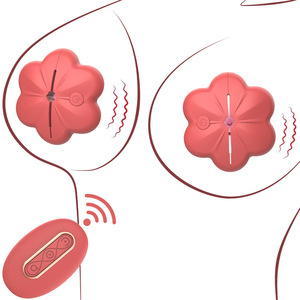 Masajeador de pezones con forma de flor, vibrador de aumento de senos, vibrador de pezón portátil para mujeres, juguete sexual coqueto para parejas - Product Image 2