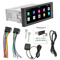 6.8 pouces tablette unique Android GPS Navigation tout-en-un Machine rétroviseur lecteur de voiture sans fil Carplay