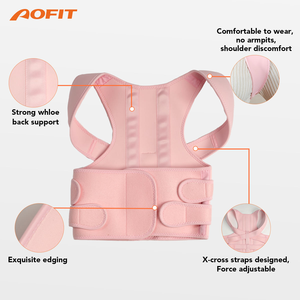 Ceinture Correctrice de Posture LOGO Ajustable et Respirante en Polyester et Nylon Doux pour le Soutien des Épaules Roulées et du Dos - Product Image 3