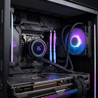 Refroidisseur de processeur liquide OEM 120 AIO avec écran d'affichage numérique de la température pour PC de jeu AMD Ryzen RTX, radiateur carré haut de gamme