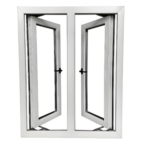 Ventanas de Estilo Americano <span class=keywords><strong>OEM</strong></span>, Modernas Europeas, Verticales, con Vidrio Templado, Aislamiento Térmico, de Plástico y Acero - Product Image 2
