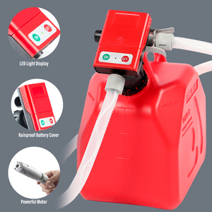 Pompe de transfert de carburant 3,8 GPM à buse automatique 12 volts, alimentée par batterie, compatible USB, polyvalente et rapide, en plastique durable - Product Image 1