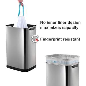 Vente en gros de poubelle intelligente à capteur en acier inoxydable de 13 gallons, poubelle automatique sans contact pour l'intérieur, poubelle ménagère - Product Image 2