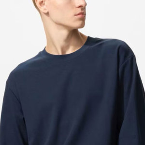T-shirts à manches longues pour hommes, vêtements confortables pour hommes, t-shirt uni décontracté personnalisé, coupe ajustée, fabriqué au Pakistan, chemises de haute qualité - Product Image 2