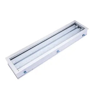 Sala limpa 2x18w LED T5 T8 teto flush mount IP65 4 pé luminárias waterguard levou industrial