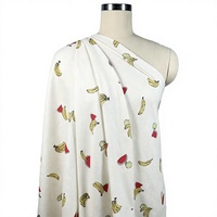 Tissu en lin et viscose imprimé, motif de fruits, textile tissé pour vêtements et usage domestique