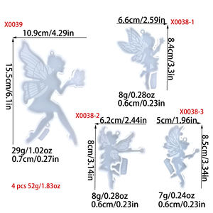 Moule en silicone pour résine fait main, style DIY, ornements décoratifs et outils pour gâteaux, pour la fabrication de résine, moule en plâtre - Product Image 4