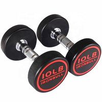 Dumbbell Besi Iron Bull, Dumbbell Tahan Lama, Dumbbell Poliuretan Kustom