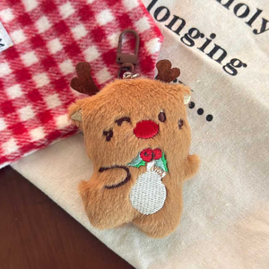 Hot Selling Christmas <b>Reindeer</b> Bear Mix Keychain Plush <b>Toys</b> 4inch Stuffed Animal <b>Toys</b> <b>Soft</b> Claw Machine <b>Toys</b> for Kids Party Bag - Product Image 1
