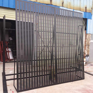 แผ่นไม้เจาะรูสำหรับติดตั้งข้ามพรมแดน แผ่นผนังแบบอิฐ แผ่นเพ็กบอร์ด แผ่นไม้เอียงขนาดใหญ่ ชั้นวางตัวอย่างพื้นไม้ - Product Image 3