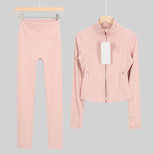 Высококачественный 1:1 комплект для йоги Lulu, жакет, женские облегающие штаны для фитнеса, оптовая продажа - Product Image 6