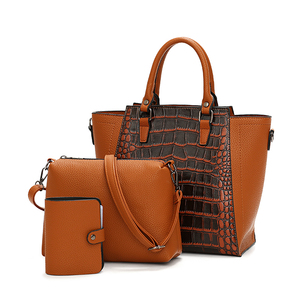 Conjunto de Bolsas Femininas de Moda em Couro PU Macio Crocodilo Atacado <span class=keywords><strong>3</strong></span> Peças Bolsas Femininas Conjunto de Bolsas Tote - Product Image 1