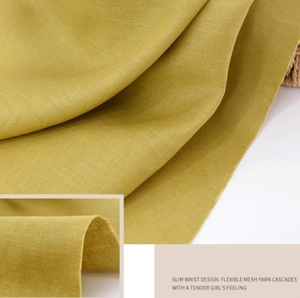 100% Hữu Cơ Dệt Vải Lanh Thoáng Khí Căng Đá Rửa Sạch Đồng Bằng Màu Sắc Cho Cô Gái Nhà Dệt May 190gsm Cho Quần Áo Bộ Đồ Giường - Product Image 5