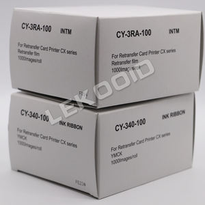 الأصلي JVC طابعة بطاقة CY-340-100D YMCK الشريط و CY-3RA-100 إعادة نقل الفيلم - Product Image 6