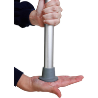 Pieds en caoutchouc antidérapants pour chaises de douche (x4 pièces) Embouts pour chaises de douche pour tubes de 28-30 mm Base de 60 mm Gris KMINA P30037