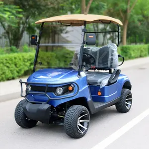 Kaldırılmış Golf arabası 72v lityum pil 2 4 6 koltuk özelleştirilmiş elektrikli Golf arabası 4 tekerlekli disk fren