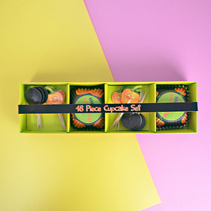 Set di 48 Cupcake per Halloween, con Scritta 'Happy Halloween' e Decorazioni a Forma di Zucca per Feste - Product Image 3