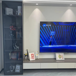 <span class=keywords><strong>Console</strong></span> TV flottante-Unité de rangement murale <span class=keywords><strong>avec</strong></span> tiroirs pour petits espaces Design peu encombrant - Product Image 6