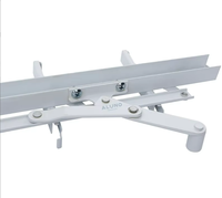 Jin Yingxin Support de persienne en aluminium argenté, manivelle, 4 pouces, pour verre, style moderne minimaliste, finition naturelle, chambre à coucher, eau