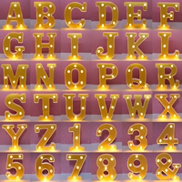 Lettres lumineuses 3D murales ou de table, chiffres et alphabet avec interrupteur à glissière pour décoration de mariage, anniversaire, café