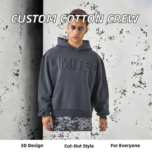 Sudadera Personalizada 100% Algodón, Cuello Redondo, Felpa, Talla Grande, Ecológica, Unisex, Temporada Otoño, Diseño con Patrón 3D, Recortes y Relieve - Product Image 2