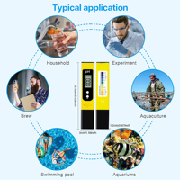 Stylo pH-mètre numérique 0,00-14,00 pH, précision ±0,01, auto-étalonnage, testeur de qualité de l'eau pour eau potable, aquarium, hydroponie