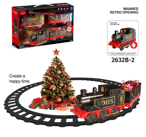 Buena calidad Popular niños niñas fricción potencia juguetes Retro tren Navidad niños tirar juguete tren hecho de plástico para niños - Product Image 5
