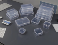 Boîtes de rangement carrées en plastique transparent recyclables de marque FUYANG en gros pour cartes de poker, petits jouets et artisanat, emballage cadeau
