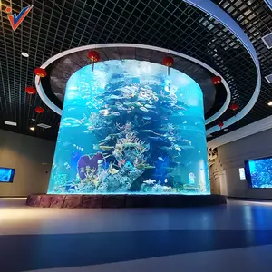 Leyu aquários grande tamanho 200 galão aquário 200 galão acrílico claro personalizado elétrico baixo ruído limpador tanque de peixes