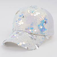Casquette de baseball rétro européenne et américaine en PVC tissé avec sequins colorés, style Gyaru, brodée, pour fête et scène, chapeau de mode en gros