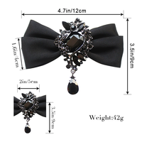 Nœuds papillon durables noirs à strass en forme de flèche pour costumes de mariage pour hommes, tenues de marié, nœuds papillon élégants pour hommes, pour fêtes, cadeaux d'entreprise