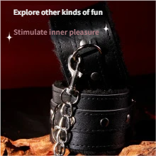 Correa de Cuero Sexy Portátil para Parejas, para Coquetear en la Cama, Atar Manos y Pies, Látigo de Cuero, Juguetes Alternativos SM - Product Image 6