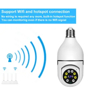 1080P V380 Pro App Network Auto Tracking Surveillance Wireless WIFI Security Camera Indoor Use CCTV Bulb Camera