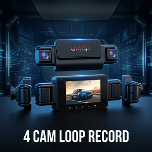 Cámara para Coche Zimtop N88 de 4 Canales 2K 1440P, Pantalla IPS de 3 Pulgadas, Control por Aplicación WiFi, Sensor G Opcional, DVR de 4 Vías para <span class=keywords><strong>Uber</strong></span> <span class=keywords><strong>Taxi</strong></span> - Product Image 3