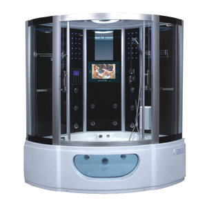 Tempered Glass Bathroom Steam Bath Shower Cabin With Control Panel bathroom units bathroom pod