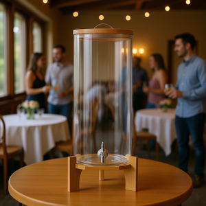 Distributeur de boissons en verre 3,5 gallons avec support, robinet standard rond de qualité alimentaire pour les fêtes - Product Image 2