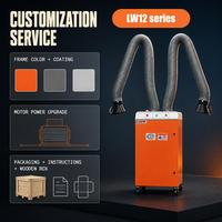 Extracteur de fumées de soudage industriel mobile à haut débit d'air avec filtres à cartouche 800 CFM Moteur 2,2 kW