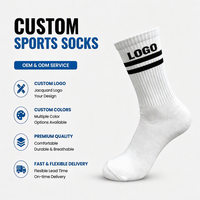 Chaussettes de sport en coton jacquard personnalisées à faible MOQ, logo personnalisé, haute qualité, design personnalisé, pour hommes et femmes, course à pied, tennis, vente en gros
