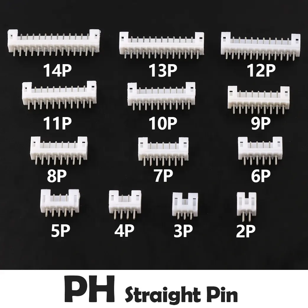 2pin-16pin Molex boîtier connecteur 2.0mm pas xh jst connecteur femelle 4 broches fil à carte 2.54 ph connecteur de plaquette pour carte pcb