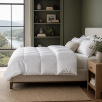 Couette d'hiver épaisse 50% duvet de canard blanc, taille Queen, avec compartiments, en coton anti-duvet, extra chaude, vente en gros