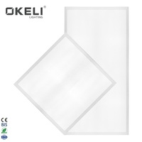 Plafonnier LED encastré OKELI 300x300 60x60 1200x300 1200x600 en aluminium et fer 18W 24W 48W 72W