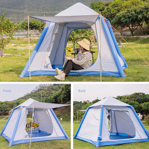 Carpa inflable para acampar, carpa grande de aire, refugio portátil inflable para exteriores, resistente a los rayos UV, impermeable, <span class=keywords><strong>casa</strong></span> familiar para glamping. - Product Image 2