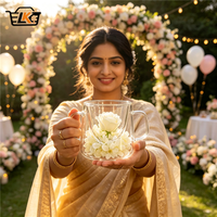 Vases en verre transparent nordique en gros, centres de table minimalistes pour mariage, hôtel, café et décoration avec logo personnalisé