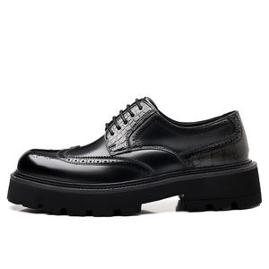 Zapatos de Vestir Formales Británicos Brock para Hombre, con Punta Cuadrada, Cordones, de Cuero Genuino, Transpirables, para Bodas y Oficina de Verano - Product Image 5